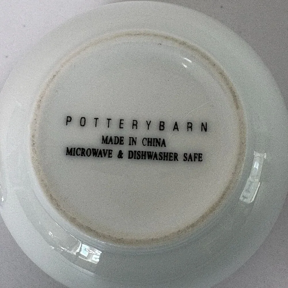 Pottery‎ Barn Suppertime White Ceramic Coffee Tea Mug Cup